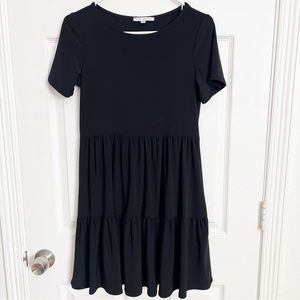 Modcloth | Tash + Sophie | Tiered Babydoll Dress Little Black Dress
